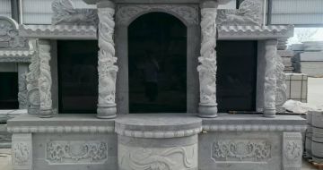 双鸭山 芝麻灰高档墓碑，土墓，可定制