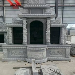 双鸭山 芝麻灰高档墓碑，土墓，可定制