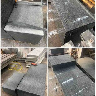 双鸭山 芝麻黑地铺石材