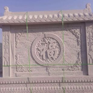 双鸭山 芝麻白花岗岩屏风，照壁，影壁