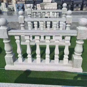 双鸭山 别墅石材栏杆特写