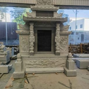 双鸭山 芝麻灰高档墓碑、土墓，一套也支持定做