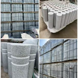 双鸭山 芝麻白花岗岩挡车柱、隔离柱多少钱