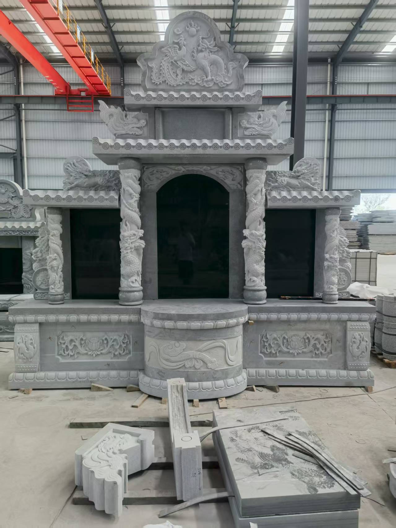 双鸭山 芝麻灰高档墓碑，土墓，可定制