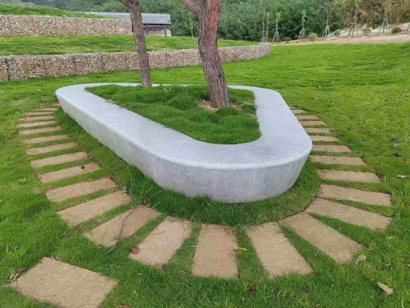 双鸭山 芝麻白光面整石坐凳